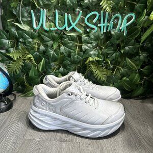 HOKA Bondi SR White Wide Size 9.5 2E Men’s Running Walking Shoes